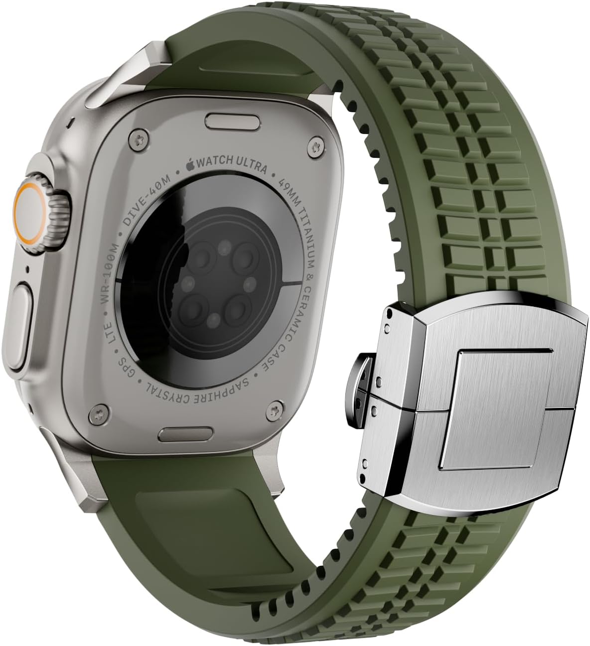 PowerGrip Horlogeband - moderne Robuuste Horlogeband – Perfecte Pasvorm voor iWatch 44–49mm
