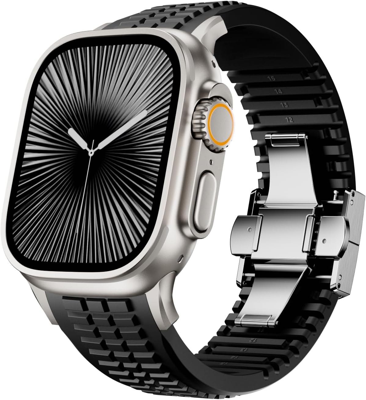 PowerGrip Horlogeband - moderne Robuuste Horlogeband – Perfecte Pasvorm voor iWatch 44–49mm
