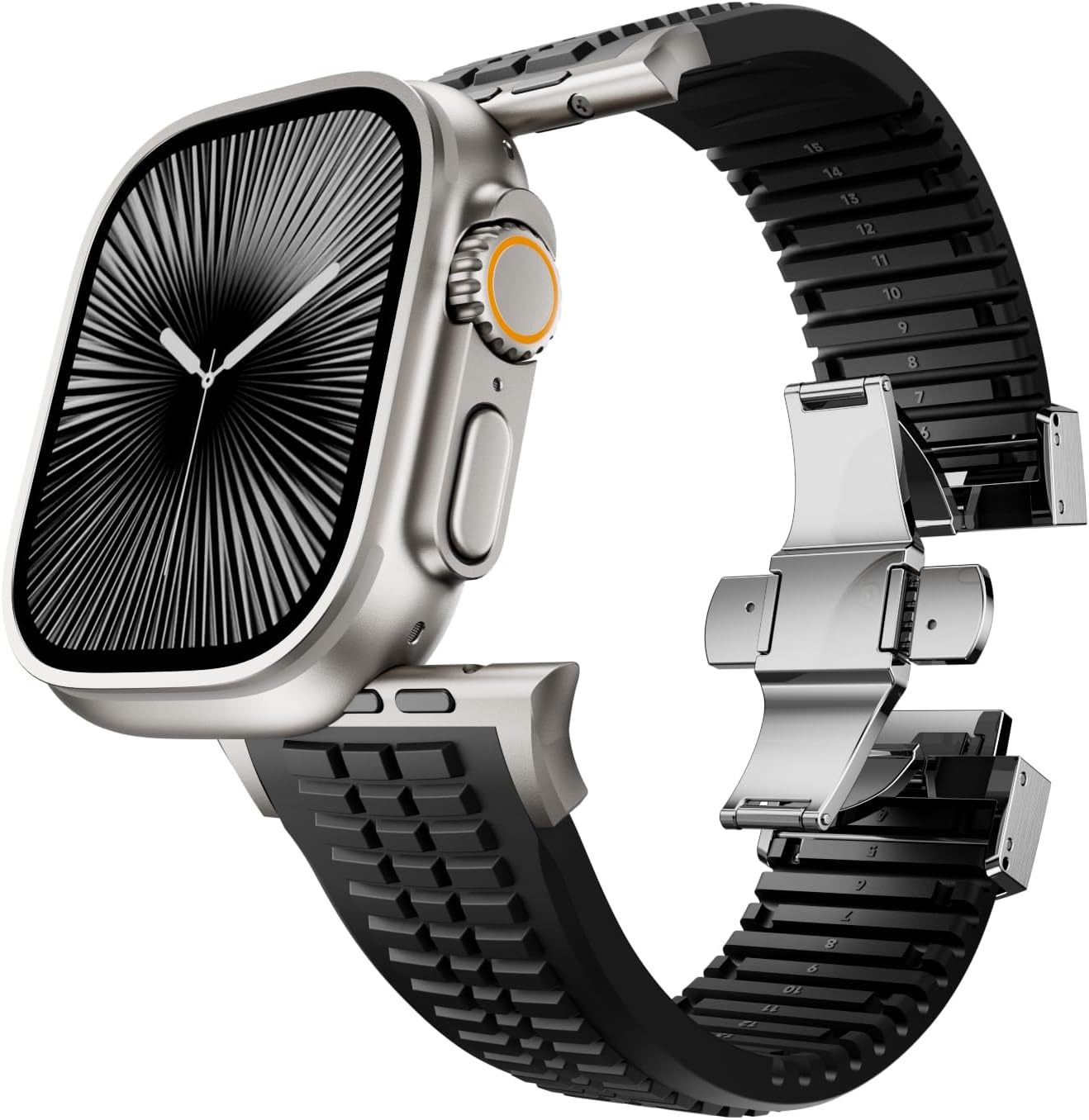 PowerGrip Horlogeband - moderne Robuuste Horlogeband – Perfecte Pasvorm voor iWatch 44–49mm