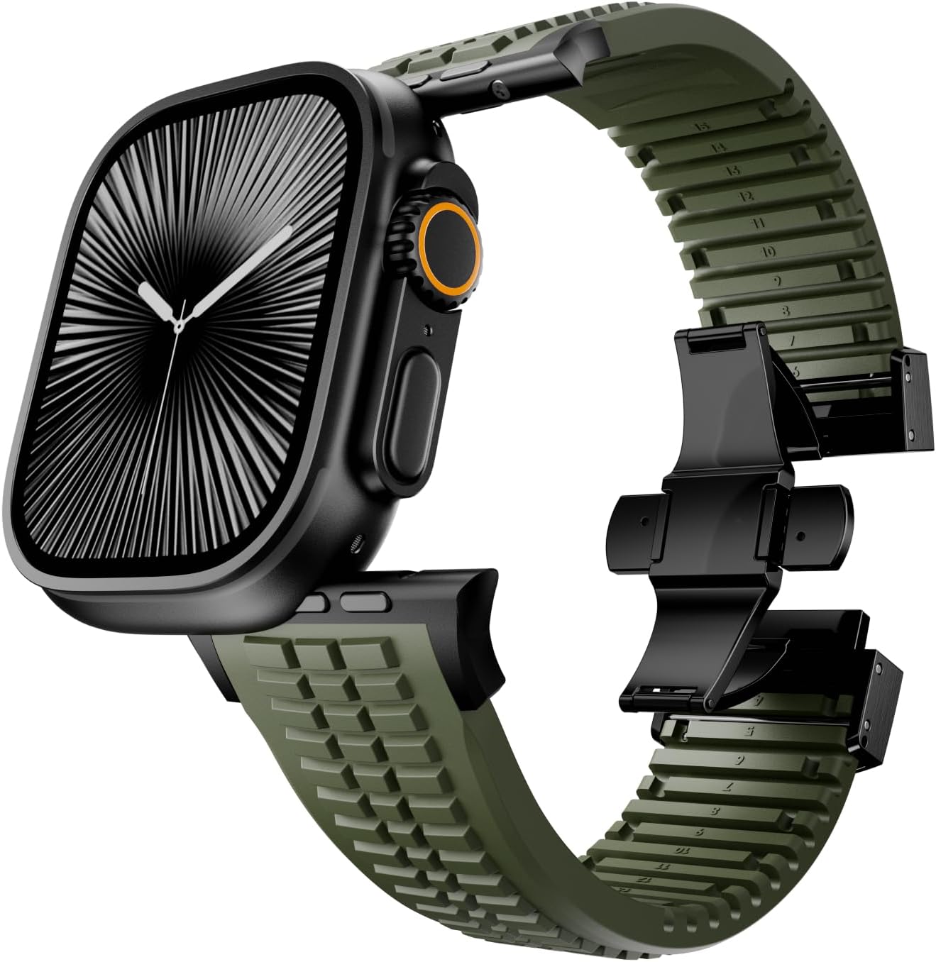 PowerGrip Horlogeband - moderne Robuuste Horlogeband – Perfecte Pasvorm voor iWatch 44–49mm