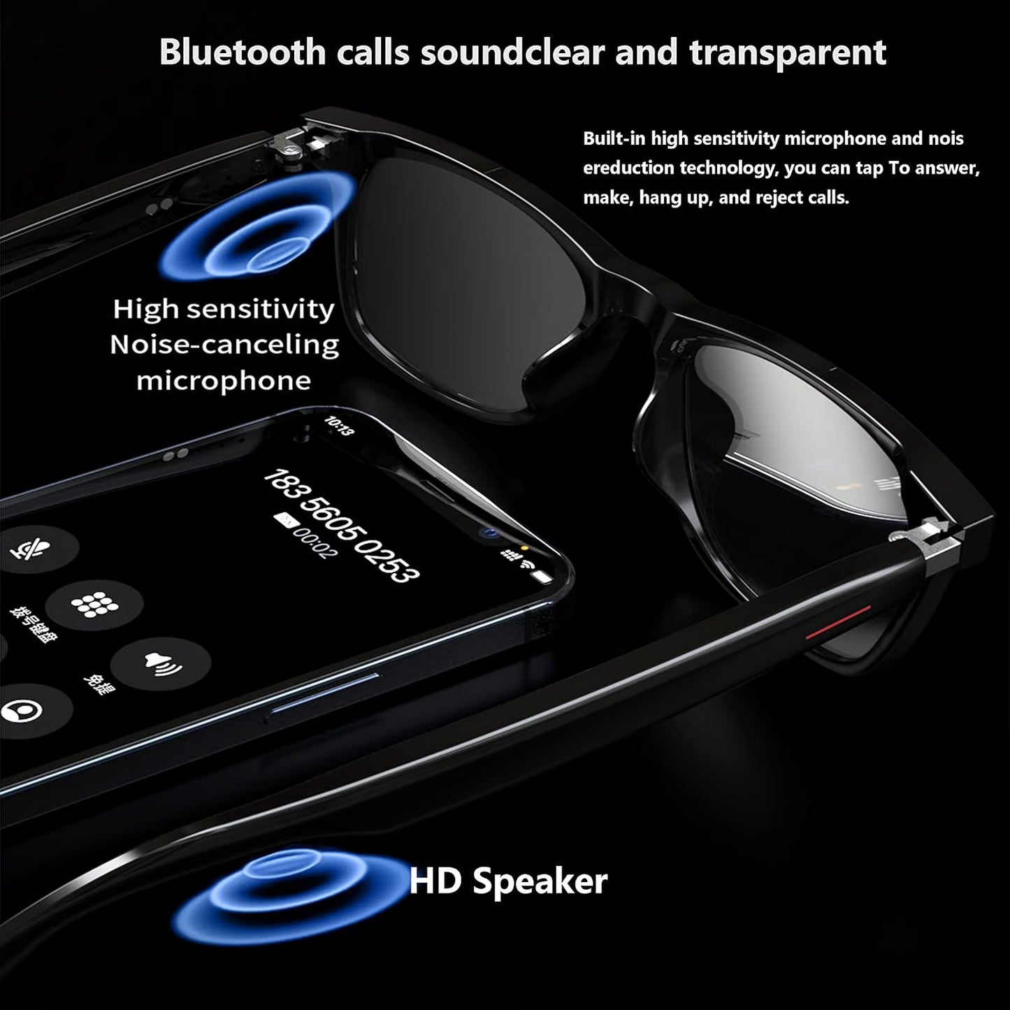 SmartVibe Glasses - Geen gedoe meer met losse oordopjes of koptelefoons