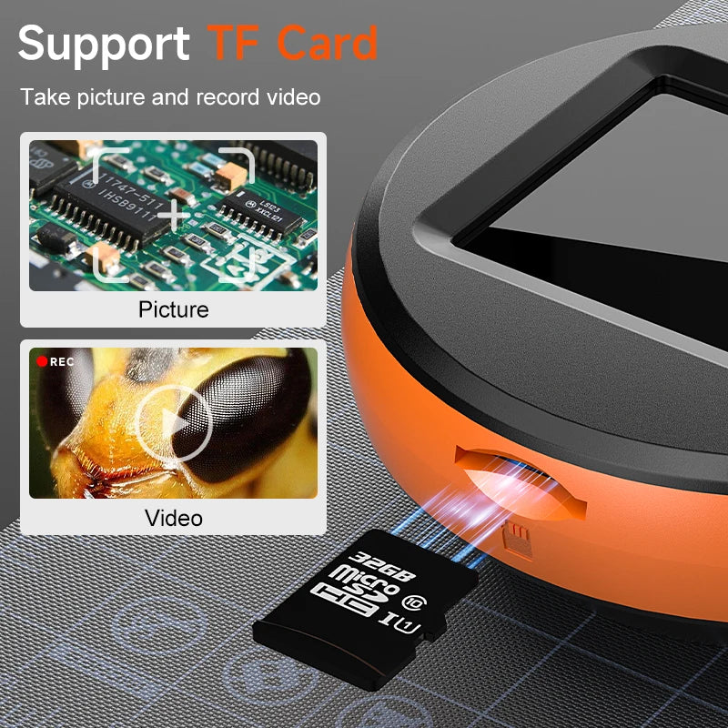 PixelZoom Compacte Video Microscoop - superlicht en compact, ideaal voor onderweg