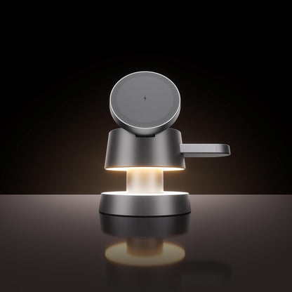 Nooit meer losse kabels: 4-in-1 MagSafe Snellader met Nachtlampje voor iPhone, Apple Watch & AirPods