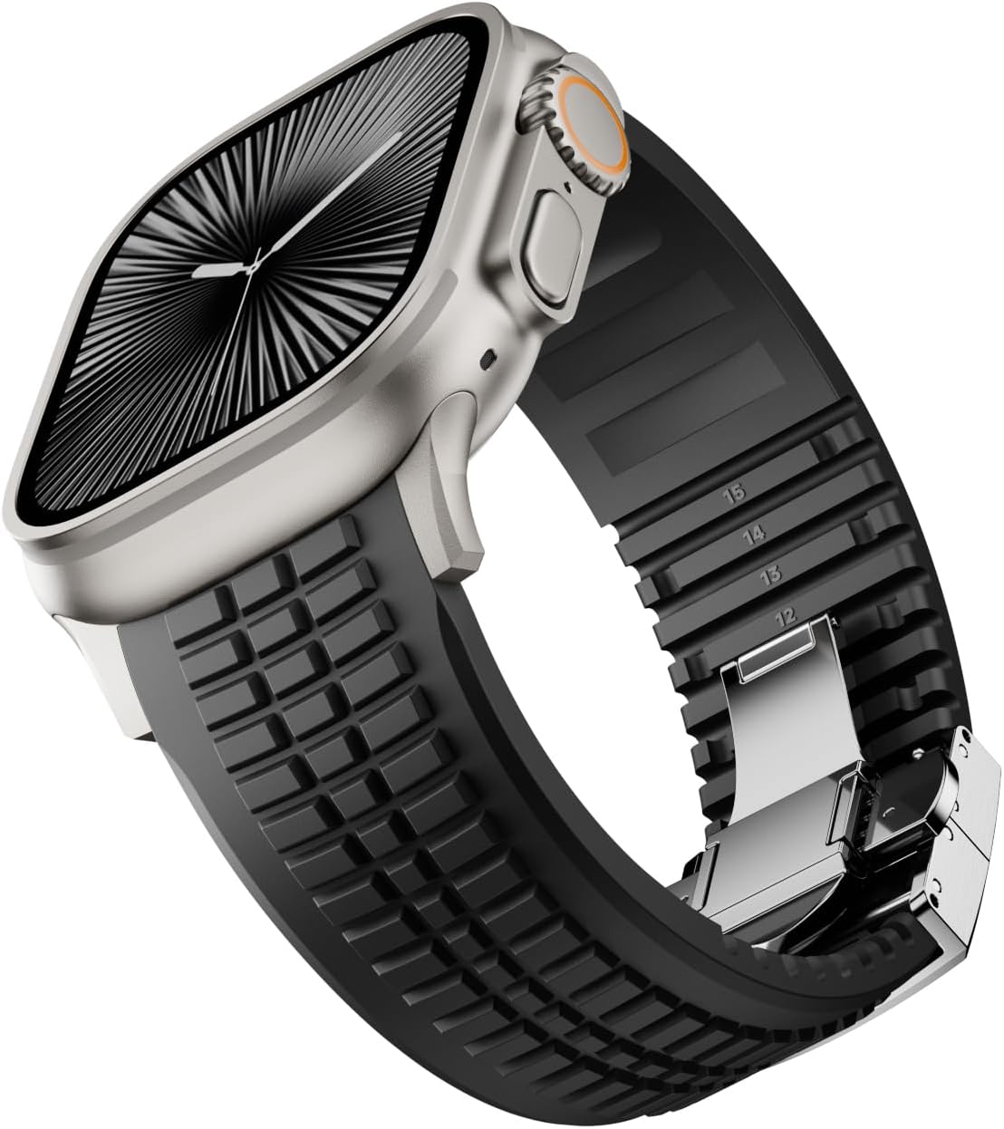 PowerGrip Horlogeband - moderne Robuuste Horlogeband – Perfecte Pasvorm voor iWatch 44–49mm