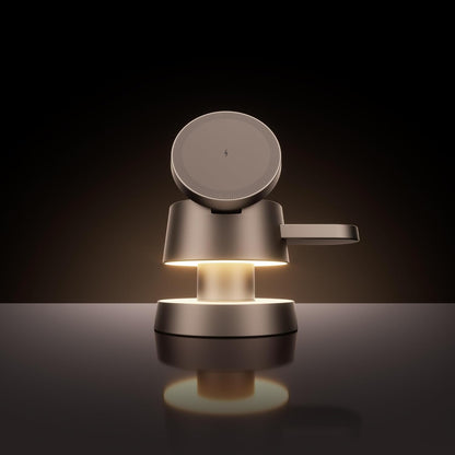 Nooit meer losse kabels: 4-in-1 MagSafe Snellader met Nachtlampje voor iPhone, Apple Watch & AirPods