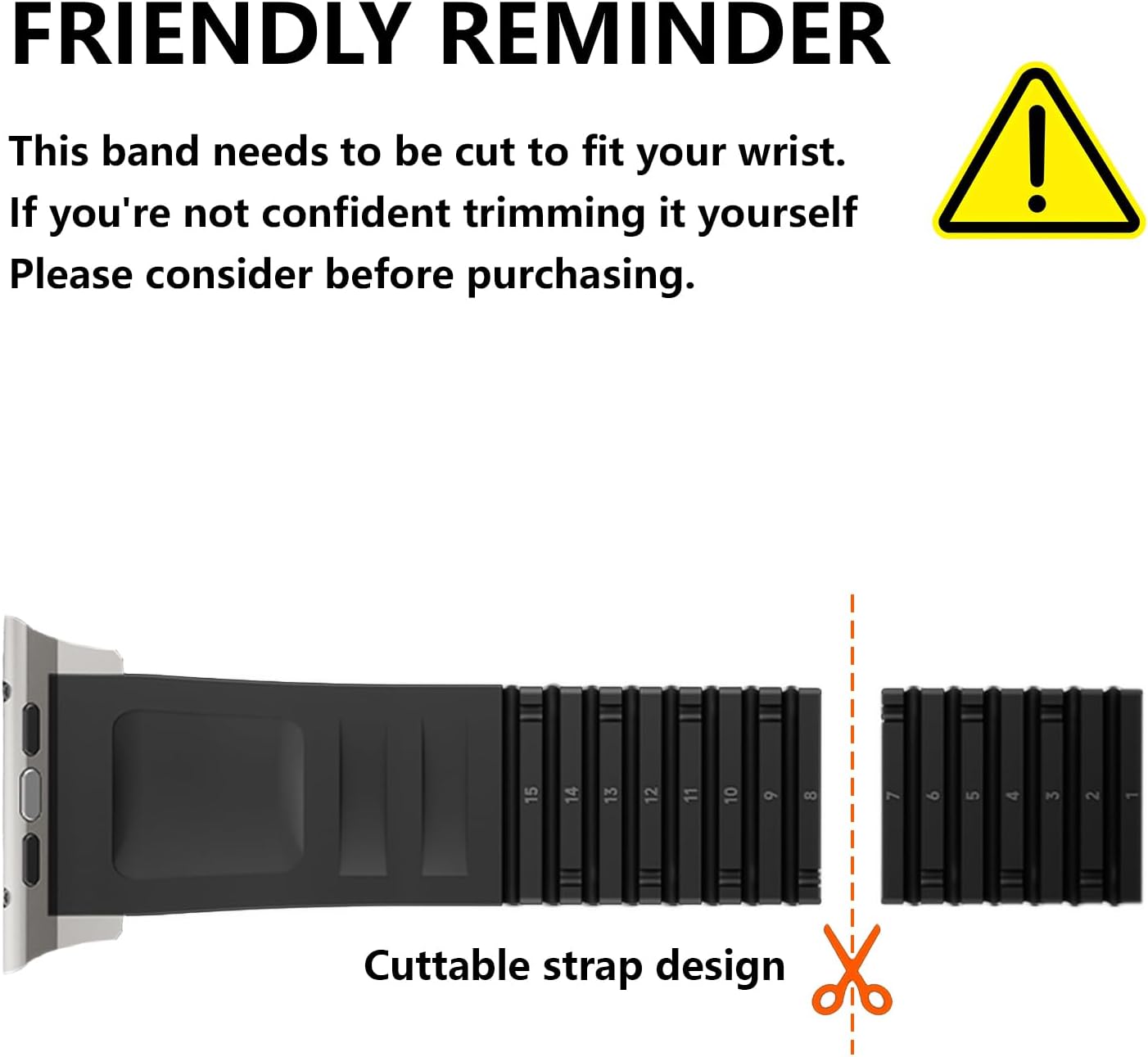 PowerGrip Horlogeband - moderne Robuuste Horlogeband – Perfecte Pasvorm voor iWatch 44–49mm