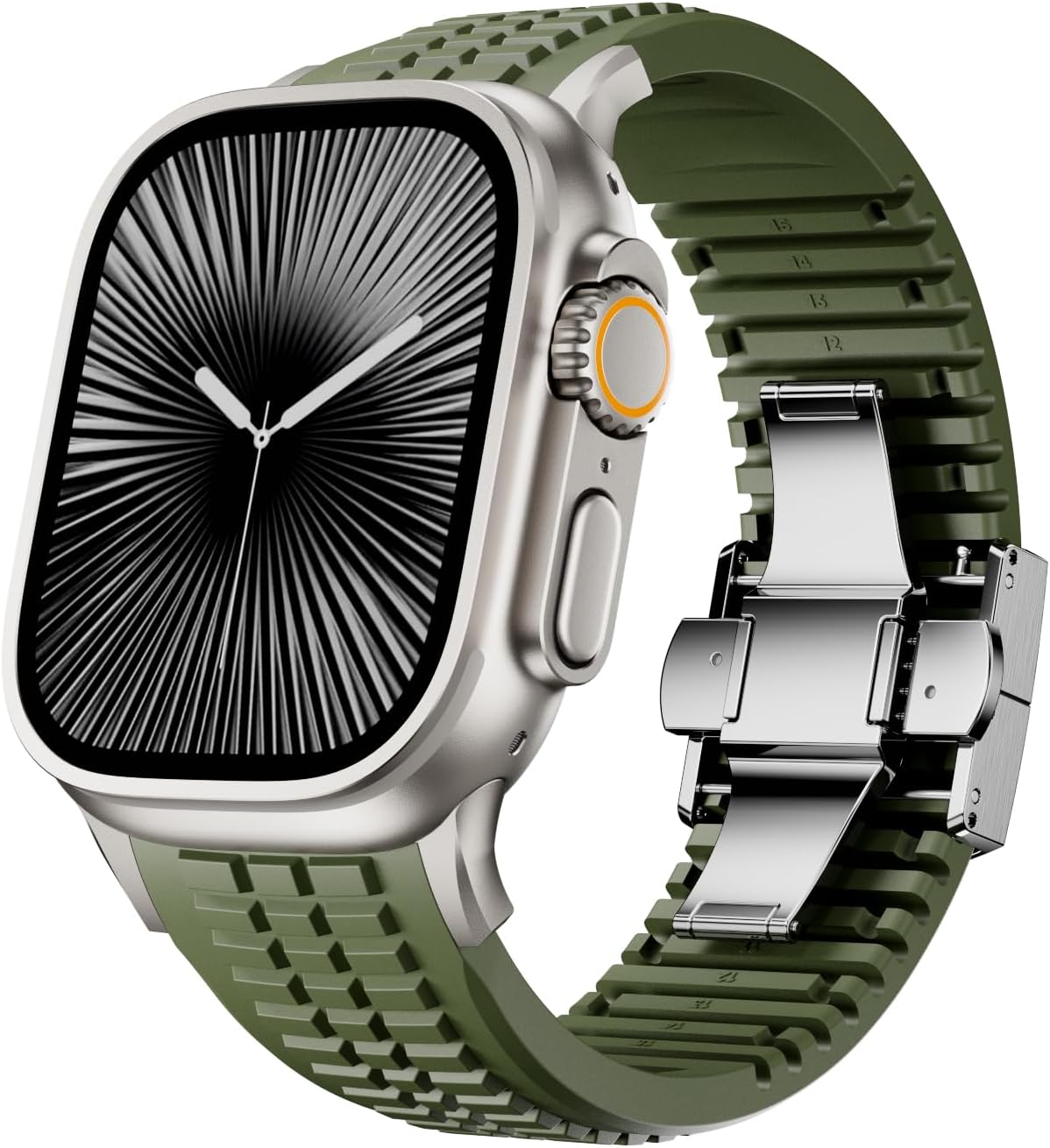 PowerGrip Horlogeband - moderne Robuuste Horlogeband – Perfecte Pasvorm voor iWatch 44–49mm