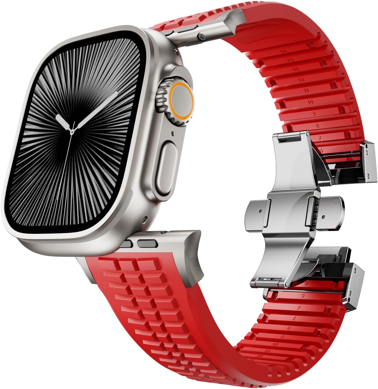 PowerGrip Horlogeband - moderne Robuuste Horlogeband – Perfecte Pasvorm voor iWatch 44–49mm