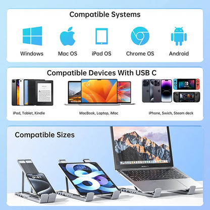 ErgoDock - Ergonomische dock & hub in 1