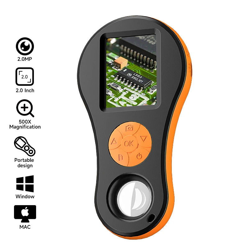 PixelZoom Compacte Video Microscoop - superlicht en compact, ideaal voor onderweg